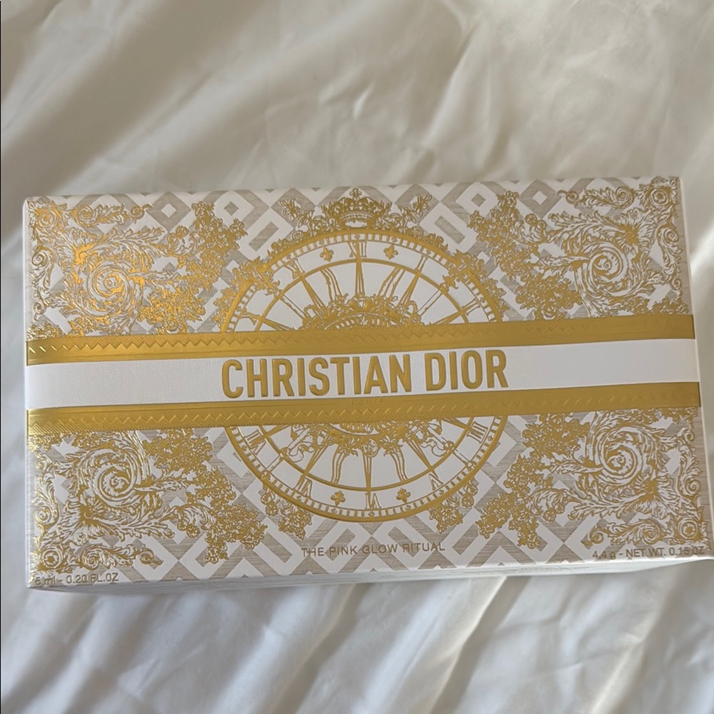 Dior Gold and White Makeup Gift Box